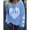 The Best Women Long Sleeve Love Heart Printed Hoodie Sweatshirt Ladies Casual Loose Sweater Jumper Pullover Tops Blouse Online - Takalr