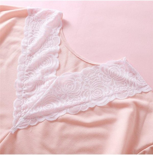 The Best Women Long Sleeve T shirt Loose Lace Top Ladies Tee shirt Femme Fashion Cute Sweet Shirt Casual Streetwear Online - Takalr