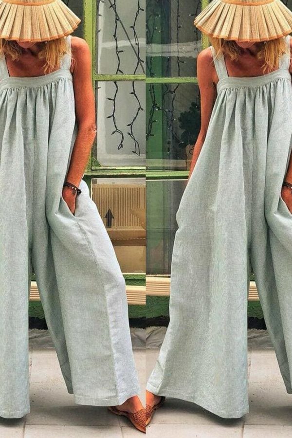 The Best Women Loose Baggy Jumpsuit Dungarees Playsuit Romper Ladies Casual Wide Leg Trousers Summer Holiday Clothing Online - Takalr