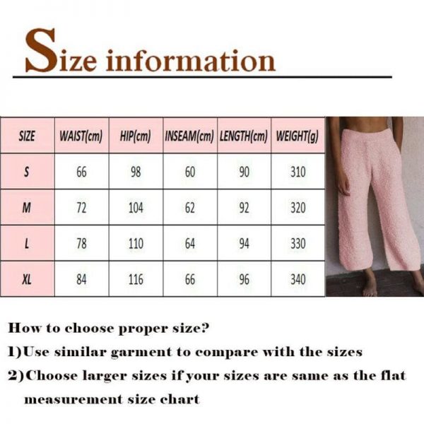 The Best Women Loose Wide-legged Casual Home Fleece Pants Trousers Warm Nightwear Winter Bottoms Flannel Sleepwear Pants Online - Takalr