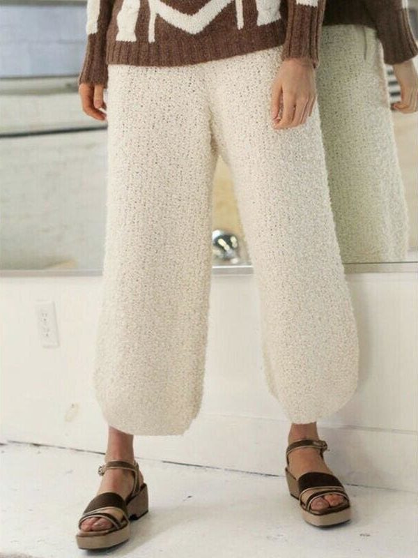 The Best Women Loose Wide-legged Casual Home Fleece Pants Trousers Warm Nightwear Winter Bottoms Flannel Sleepwear Pants Online - Takalr