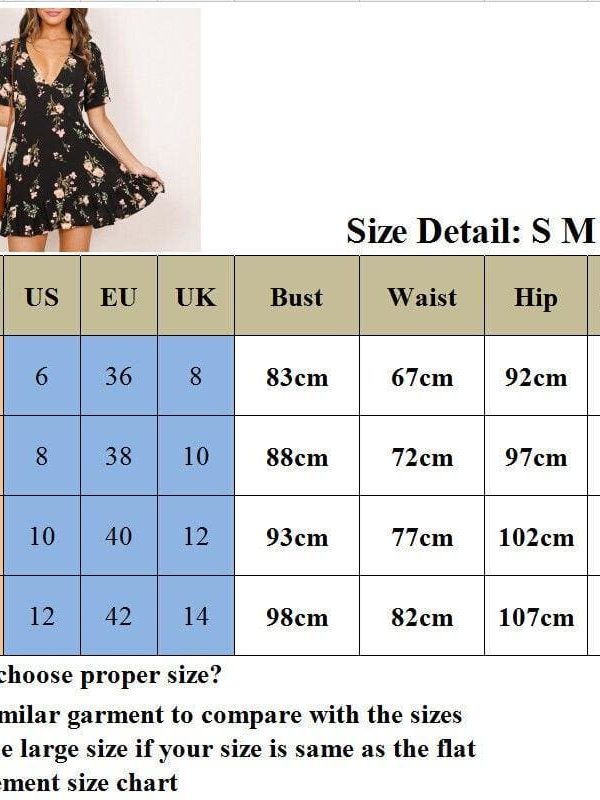 The Best Women Mini Boho Floral Dress Summer Beach Short Sleeve V-Neck Party Bohemian Beach Dress Summer Style Online - Takalr