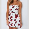 The Best Women Mini Floral Dress Summer Fashion Ladies Slim Bodycon Party Clubwear Beach Holiday Sleeveless Zipper Sundress Online - Takalr