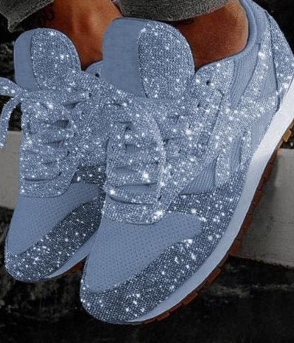 The Best Women Muffin Rhinestone New Crystal Platform Sneakers Online - Takalr