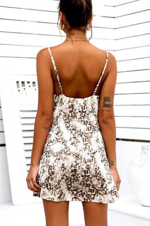 The Best Women Nightwear Sleepwear Babydoll Printing Harness Slip Summer Beach Strappy V-Neck Mini Dress Sundress HOT Online - Takalr