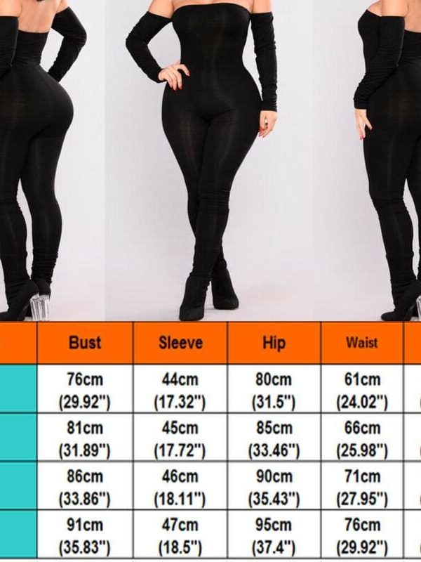 The Best Women Off Shoulder Bodycon Long Sleeve Clubwear Playsuit Jumpsuits Rompers Skinny Sexy Jumpsuits Female Black Trousers Online - Source Silk