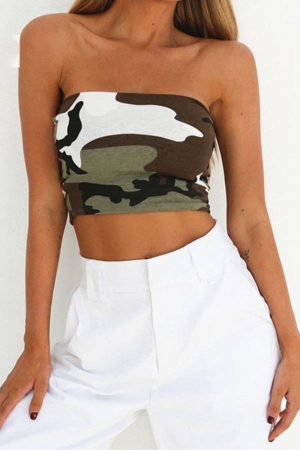 The Best Women Off Shoulder Elastic Tube Tops Summer Beach Ladies Bra Blouse Strapless Bandeau Casual Crop Top Shirt Online - Takalr