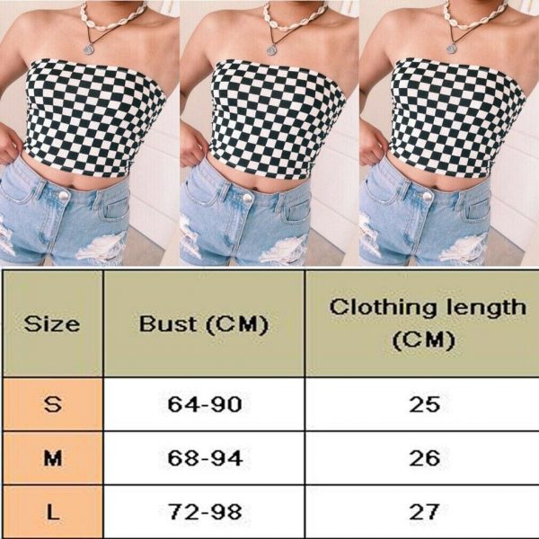 The Best Women Off Shoulder Plain Printed Boob Elastic Tube Tops Bra Blouse Summer Beach Strapless Bandeau Crop Top Online - Takalr