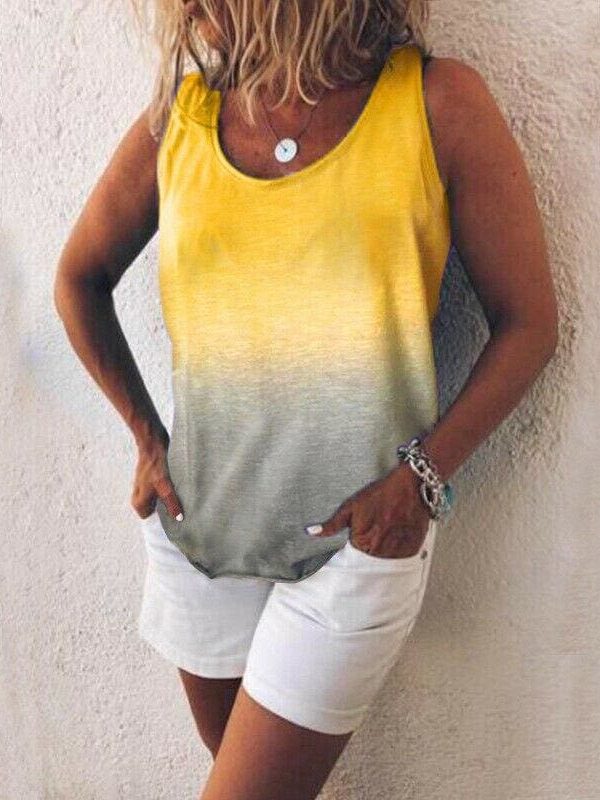 The Best Women Plain Swing Vest Sleeveless Cami Top New Fashion Ladies Strappy Flared Plus Size Tops Summer Casual Clothes Online - Takalr