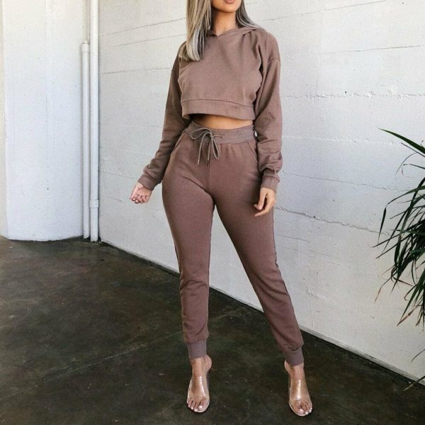 The Best Women Pocket Sports Pencil Pants Slim Fit Jogger Sweatpants Soft Ladies Slim Solid Casual Trousers Online - Takalr