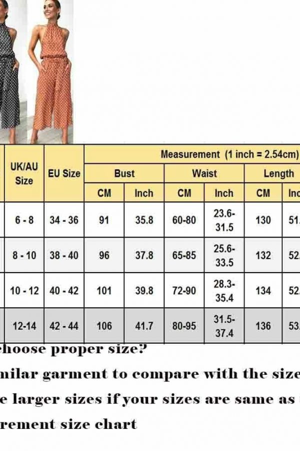 The Best Women Polka Dot Sleeveless Halter Jumpsuit Playsuit Fashion New Ladies Party Summer Loose Wide Leg Romper Trousers Online - Takalr