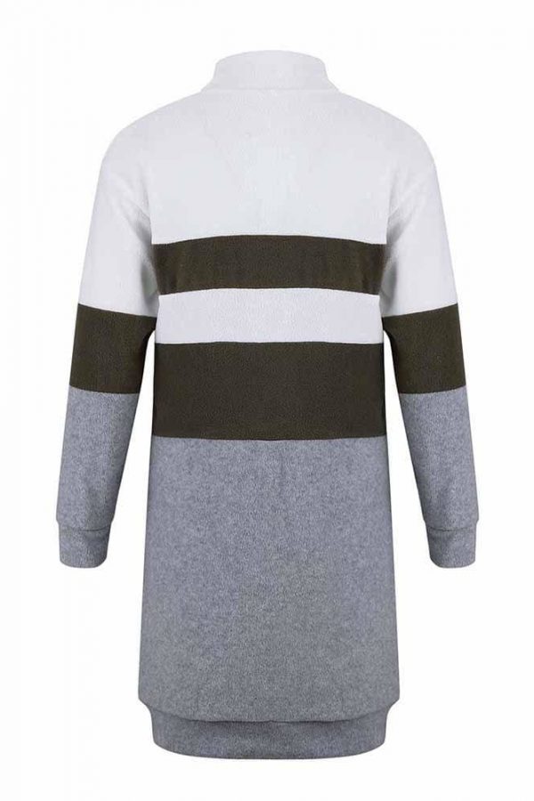 The Best Women Pullover Knitted Dress Casual Turtleneck Patchwork Loose Long Sleeve Basic Dress Autumn Winter Clothes Online - Takalr