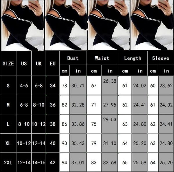 The Best Women Pullover Tops Tee Long Sleeve Sweater Knitted Cold Shoulder Jumper Online - Takalr