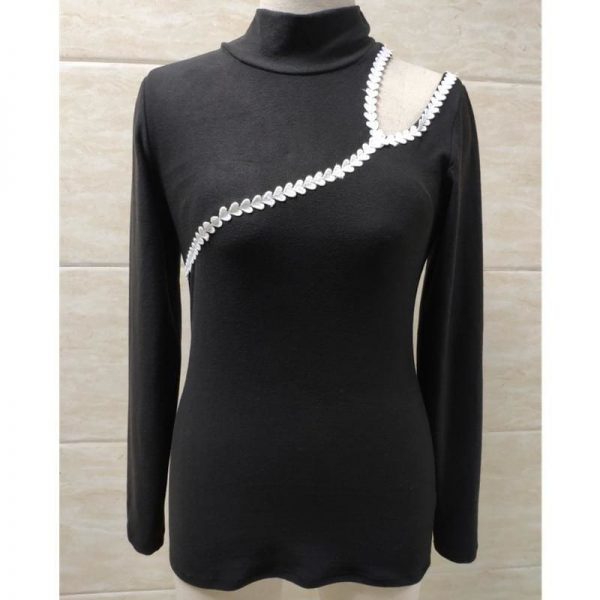 The Best Women Pullover Tops Tee Long Sleeve Sweater Knitted Cold Shoulder Jumper Online - Takalr