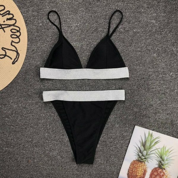 The Best Women Push-Up Bikini Bra Padded Tops Thong Bottoms Ladies Summer Swimwear Beachwear Bathing Suit Online - Takalr