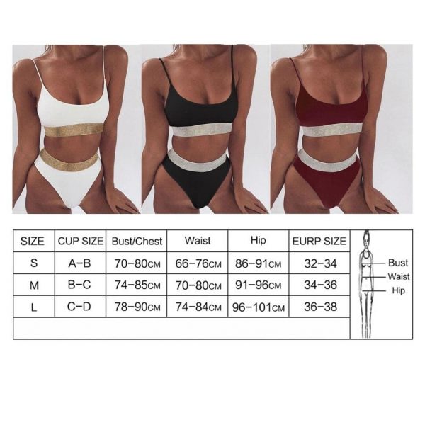 The Best Women Push Up Padded Bikini Sequin Swimsuit Swimwear Beachwear Bathing Suit Online - Takalr