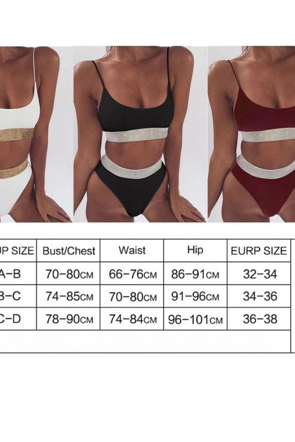 The Best Women Push Up Padded Bikini Sequin Swimsuit Swimwear Beachwear Bathing Suit Online - Takalr