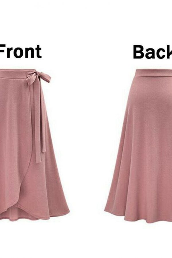 The Best Women Ruffle Wrap Over Loose Skirt Ladies Fashion Solid High Waist Split Irregular Party A-Line Long Skirt Plus Size Online - Takalr