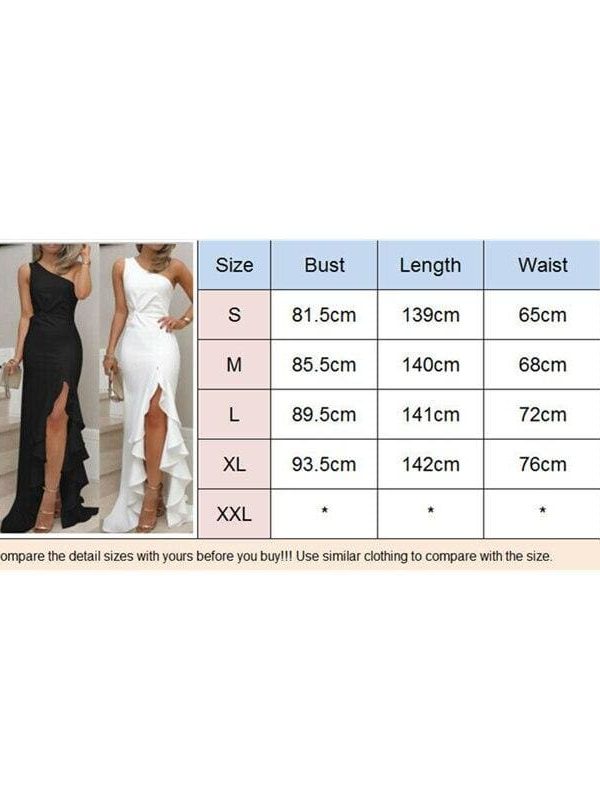 The Best Women Ruffled Long Maxi Dress Elegant Ladies Evening Party Gown Formal Bridesmaid Wedding Dress Summer Beach Bodycon Sundress Online - Takalr