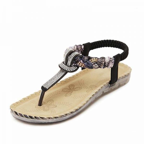 The Best Women Sandals Flat Heels Sandals Crystal Flip Flops Large Size Online - Source Silk