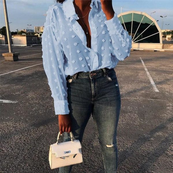 The Best Women See-through Sheer Chiffon Blouse Square Collar Shirt Long Sleeve Tees Tops Autumn Slim Blouses Shirts Online - Takalr