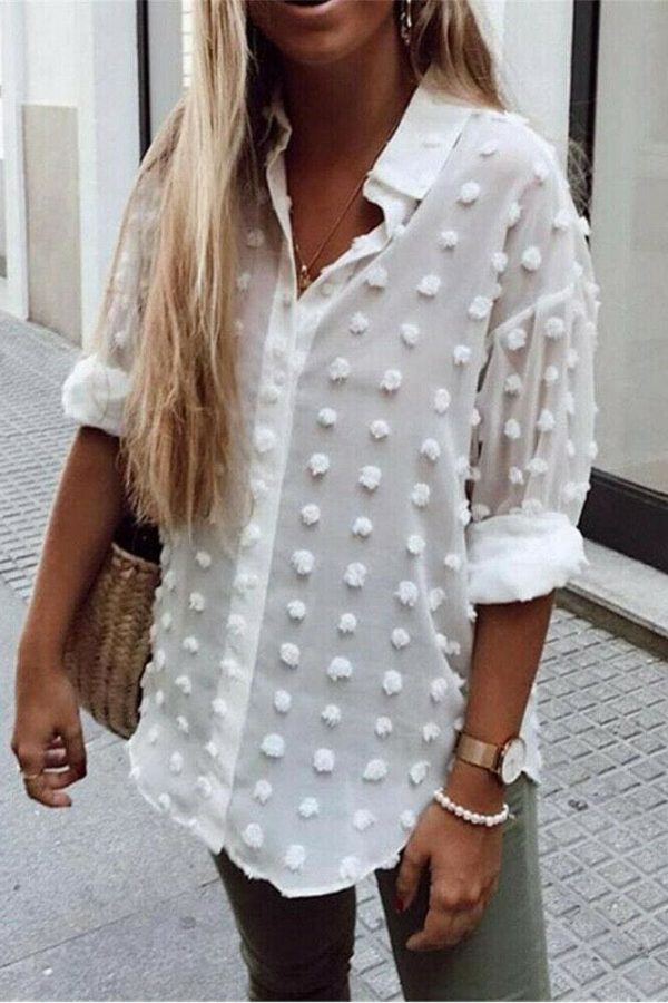 The Best Women See-through Sheer Chiffon Blouse Square Collar Shirt Long Sleeve Tees Tops Autumn Slim Blouses Shirts Online - Takalr