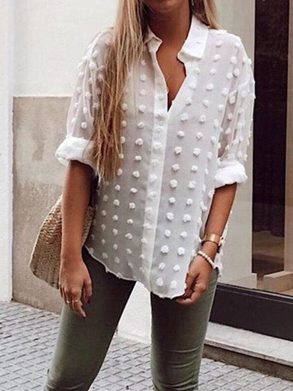 The Best Women See-through Sheer Chiffon Blouse Square Collar Shirt Long Sleeve Tees Tops Autumn Slim Blouses Shirts Online - Takalr