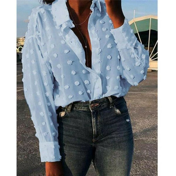 The Best Women See-through Sheer Chiffon Blouse Square Collar Shirt Long Sleeve Tees Tops Autumn Slim Blouses Shirts Online - Takalr