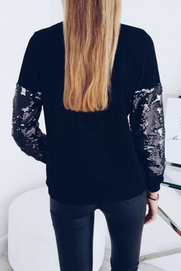 The Best Women Sequin Knitted Sweater Loose Turtleneck Sequins Beading Pullovers Sweater Winter Thick Black Tops For Femme 2019 New Online - Takalr