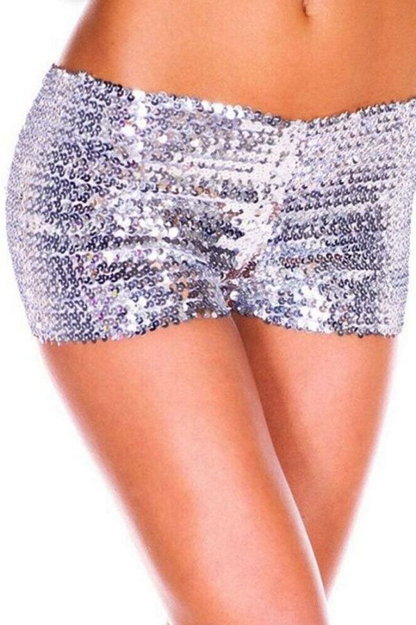 The Best Women Sequins Shiny Shorts Dance Performance Costume Shorts Fashion New Ladies Casual Trouser Mini Beach Bottoms Online - Takalr