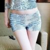 The Best Women Sequins Shiny Shorts Dance Performance Costume Shorts Fashion New Ladies Casual Trouser Mini Beach Bottoms Online - Takalr