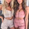 The Best Women Sexy 2 Piece Set Crop Top + Shorts Romper Trousers Shorts Summer Bodycon Outfits Short Sport Casual Beach Holiday Suit Online - Takalr