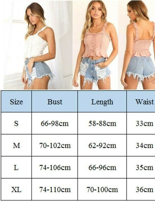 The Best Women Sexy Casual Tank Top Vest Blouse Sleeveless Slim Summer Solid Bandage Crop Top Shirt Small Cami Top New Online - Takalr