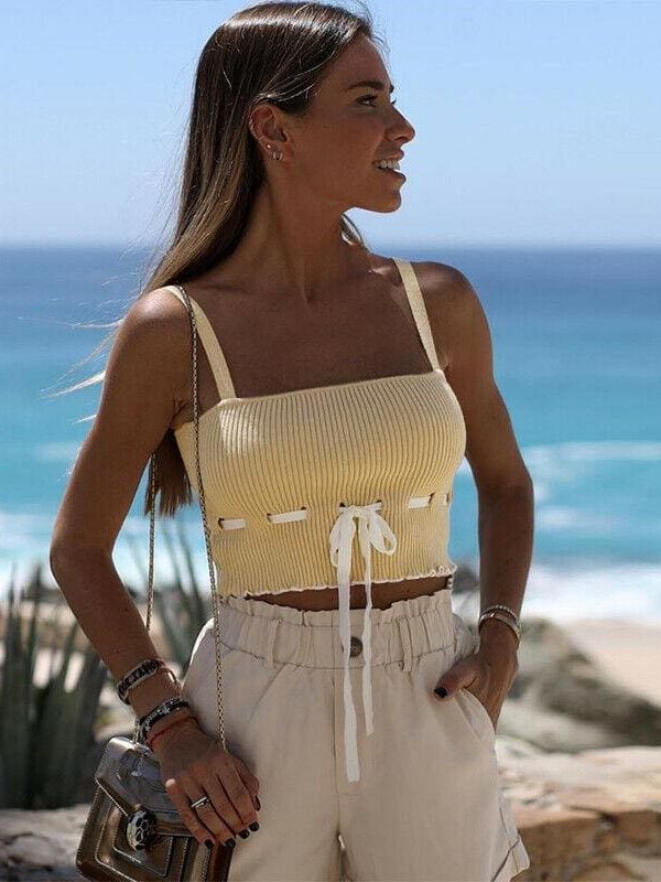 The Best Women Sexy Casual Tank Top Vest Blouse Sleeveless Summer Beach Crop Top Shirt Cami Top Online - Takalr