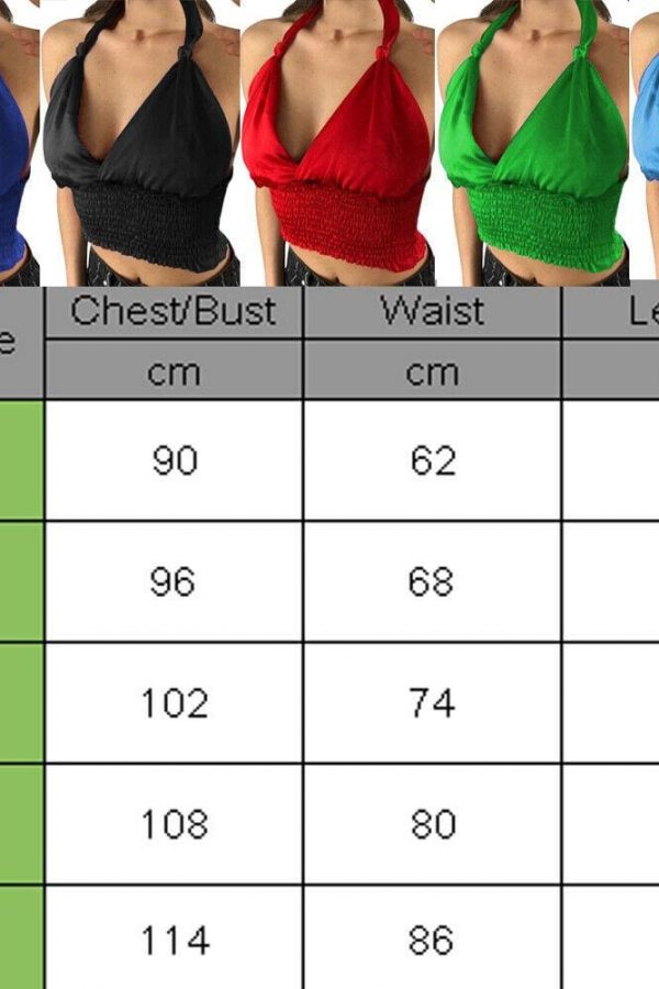 The Best Women Sexy Shrinkage Pleated Backless Nightclub Crop Top Ladies Summer Beach Casual Tank Vest Blouse Women Clothes Online - Takalr