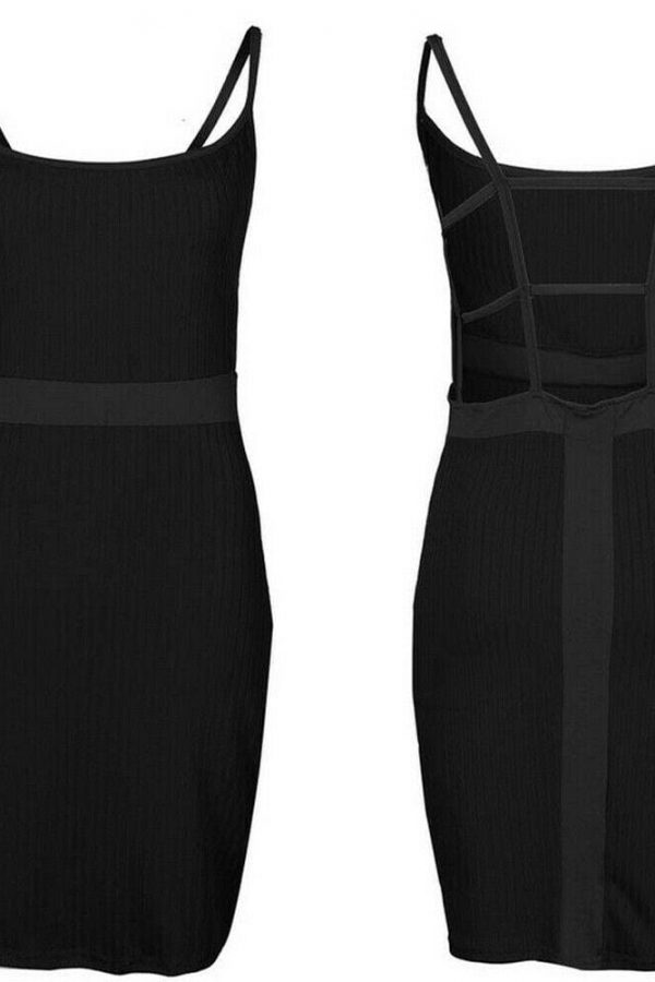 The Best Women Sexy Summer Bandage Bodycon Strappy Dress Ladies Summer Boho Backless Stretchy Package Hip Slim Sundress Online - Takalr