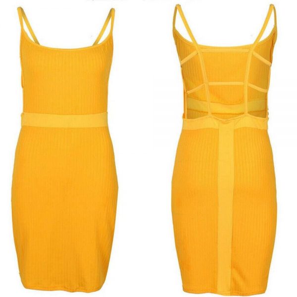 The Best Women Sexy Summer Bandage Bodycon Strappy Dress Ladies Summer Boho Backless Stretchy Package Hip Slim Sundress Online - Takalr