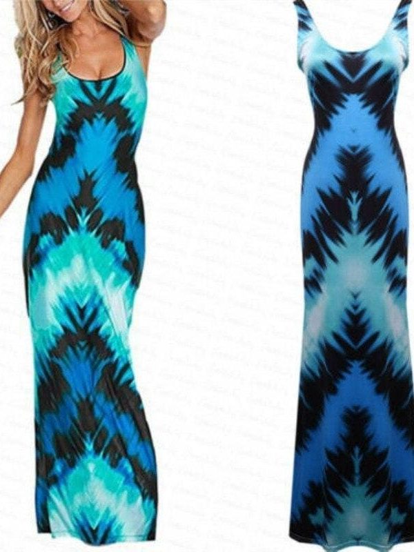 The Best Women Sexy Summer Long Maxi Dress Ladies Sleveless Bodycon Evening Party Dress Summer Beach Holiday Sundress Online - Takalr