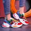 The Best Women Shoes Flock Platform Sneakers Lace-Up Sewing Med Wedges Shoes Online - Source Silk