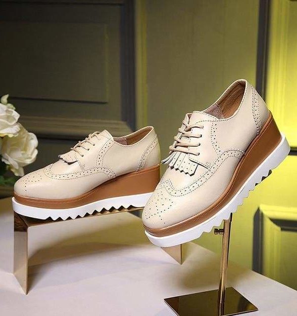 The Best Women Shoes Sneakers Platform Shoes Lace-Up Round Toe Online - Source Silk