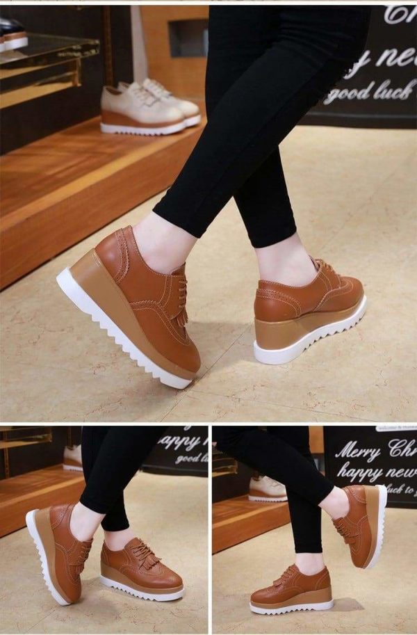 The Best Women Shoes Sneakers Platform Shoes Lace-Up Round Toe Online - Source Silk