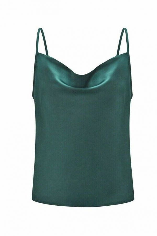 The Best Women Silk Satin Lace Strap Top Shirt Lady Sleeveless Vest Tank Summer Loose Camisole Party Clubwear Online - Takalr