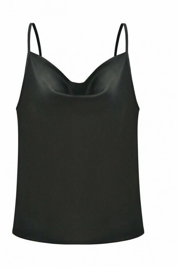 The Best Women Silk Satin Lace Strap Top Shirt Lady Sleeveless Vest Tank Summer Loose Camisole Party Clubwear Online - Takalr