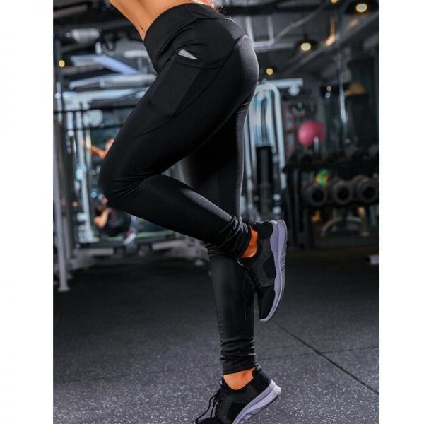 The Best Women Sport Pants High Waist Fitness Leggings Running Gym Elastic Trousers Casual Solid Skinny Workout Athletic Pants Online - Takalr