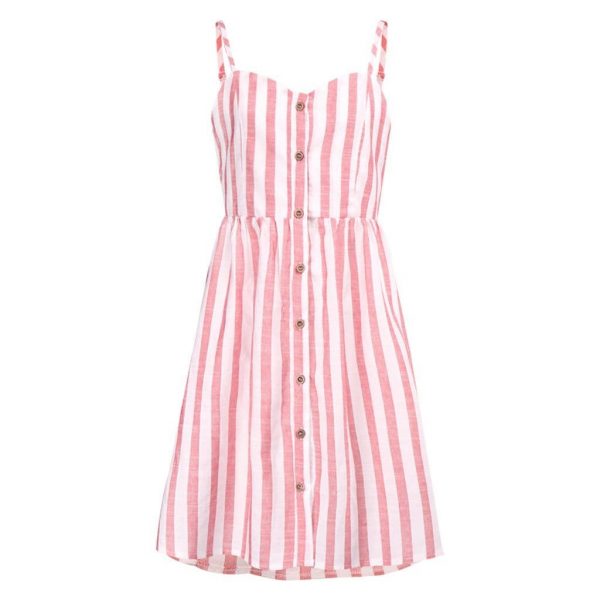 The Best Women Strappy Off Shoulder Striped Bow Open Back Short Mini Dress Online - Source Silk