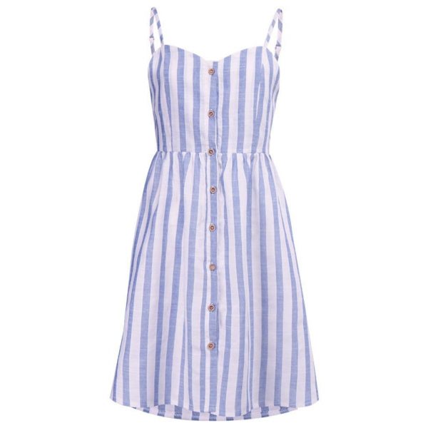 The Best Women Strappy Off Shoulder Striped Bow Open Back Short Mini Dress Online - Source Silk