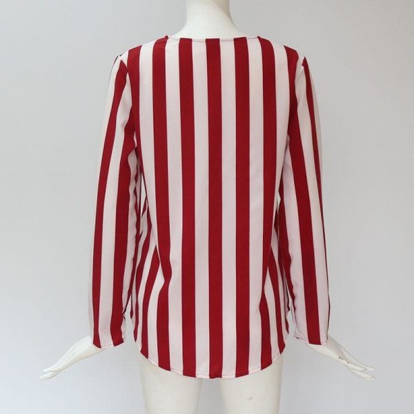 The Best Women Striped Blouse Shirt Long Sleeve Online - Takalr