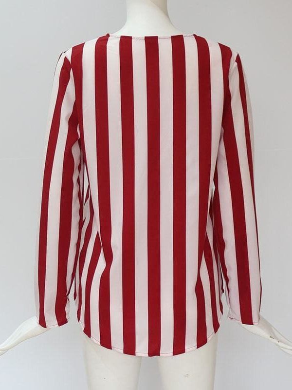 The Best Women Striped Blouse Shirt Long Sleeve Online - Takalr