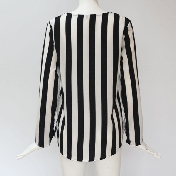 The Best Women Striped Blouse Shirt Long Sleeve Online - Takalr