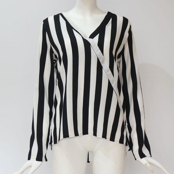 The Best Women Striped Blouse Shirt Long Sleeve Online - Takalr